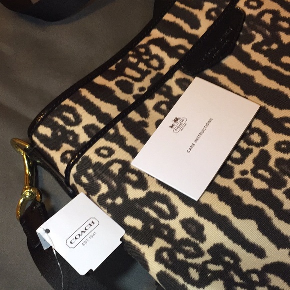 Coach Leopard Print Medium Bag- Like New - Picture 1 of 17